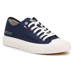 Buty do chodzenia męskie Palladium Ace Cvs U. Niebieskie eleganckie półbuty Palladium, z gumy, eleganckie, z okrągłym noskiem, bez zapięcia. Za 441.00 zł.