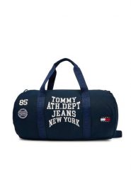 Tommy Jeans Torba Tjm Multi Graphic Duffle AM0AM13705 Granatowy. Niebieskie torby sportowe męskie Tommy Jeans, bez wzorów, z jeansu. Za 399.99 zł.
