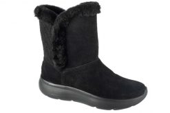 Buty zimowe damskie, On-The-GO Encore - Snow Flurry. Czarne obuwie sportowe damskie Skechers, bez wzorów, z materiału. Za 349.99 zł.