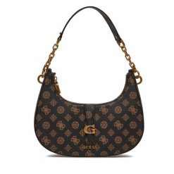 Torebka Guess. Brązowe torebki do ręki damskie Guess, z aplikacjami, klasyczne, bez dodatków. Za 589.99 zł.