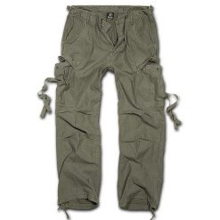Spodnie bushcraft męskie Brandit M65 Vintage Olive. Zielone spodnie sportowe męskie Brandit, m, bez wzorów, outdoorowe. Za 346.00 zł.