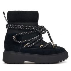 Śniegowce Tommy Hilfiger. Czarne śniegowce i trapery damskie Tommy Hilfiger. Za 649.99 zł.