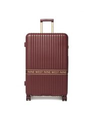 Nine West Walizka duża CEO-NW-L-002-10 Bordowy. Czerwone walizki damskie Nine West, bez wzorów, z tworzywa sztucznego, duże. Za 399.99 zł.