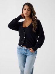 Guess Sweter 183081 Czarny Classic Fit. Czarne swetry damskie Guess, l, z aplikacjami, bez kołnierzyka, bez ramiączek, bez kaptura. Za 434.99 zł.