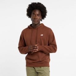 Bluza męska New Balance MT41508ROK – brązowa. Brązowe bluzy męskie New Balance, m, z aplikacjami, z bawełny, bez kaptura. Za 169.99 zł.