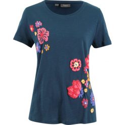 Shirt z krótkim rękawem i nadrukiem bonprix ciemnoniebieski. Bluzki damskie bonprix. Za 34.99 zł.