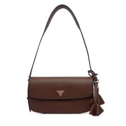Torebka Guess. Brązowe torebki do ręki damskie Guess, z aplikacjami, klasyczne, bez dodatków. Za 544.99 zł.