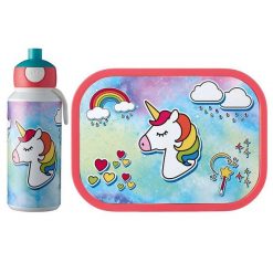 Zestaw dziecięcy bidon i lunchbox Campus Unicorn 107410165377. Torby i plecaki dziecięce Mepal, z materiału, małe. W wyprzedaży za 114.90 zł.