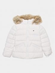 Tommy Hilfiger Kurtka puchowa Essential KG0KG07399 D Biały Regular Fit. Białe kurtki i płaszcze dla dziewczynek Tommy Hilfiger, bez wzorów, z puchu, bez kaptura. Za 659.99 zł.