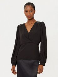 Rinascimento Bluzka CFC0019730002 Czarny Regular Fit. Czarne bluzki damskie Rinascimento, l, bez wzorów, z syntetyku, bez kołnierzyka, bez ramiączek. Za 239.99 zł.