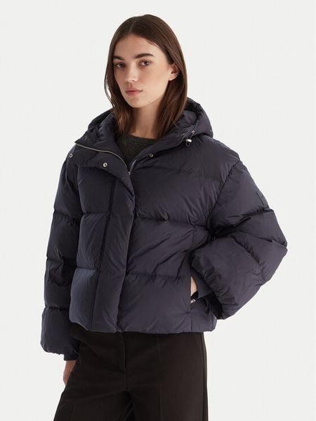 Calvin Klein Kurtka puchowa LV044D525G Granatowy Relaxed Fit. Niebieskie kurtki damskie Calvin Klein, xxl, bez wzorów, z puchu, bez kaptura. Za 1,799.00 zł.