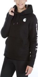 Carhartt Bluza Carhartt Clarksburg Sleeve Logo Hooded Black. Czarne bluzy damskie Carhartt, bez wzorów, bez kaptura. Za 261.36 zł.