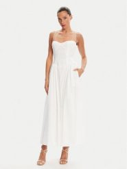 Bardot Sukienka wieczorowa Estie 59786DB Biały Regular Fit. Białe sukienki damskie Bardot, bez wzorów, z bawełny, wizytowe, bez kołnierzyka, bez ramiączek. Za 379.99 zł.