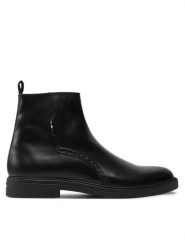BOSS Botki Calev Boot ltfr 50523867 Czarny. Czarne botki męskie Boss, bez wzorów, ze skóry, bez zapięcia. Za 1,399.00 zł.