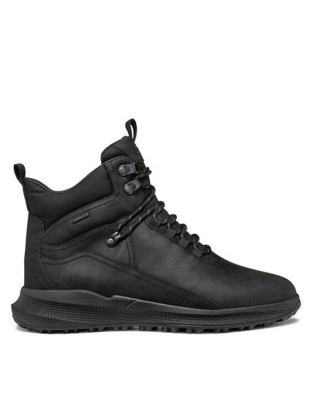 Geox Trzewiki U Pg1X B Abx U46E0C 0FF11 C9999 Czarny. Czarne botki męskie Geox, bez wzorów, z materiału, bez zapięcia. Za 469.99 zł.