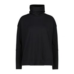 Damski sweter z okrągłym dekoltem CMP. Czarne swetry damskie CMP, na zimę, bez wzorów, bez kołnierzyka, bez ramiączek, bez kaptura. Za 276.00 zł.