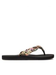 Roxy Japonki ARJL101175 Czarny. Czarne klapki damskie Roxy, bez wzorów, z materiału, bez obcasa. Za 79.99 zł.