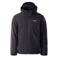 Kurtka męska ocieplana Softshell Hi-Tec Geko - czarna, Rozmiar L. Czarne kurtki męskie Hi-tec, na zimę, l, bez wzorów, z materiału, klasyczne, bez kaptura. Za 319.99 zł.