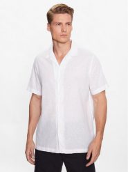 Pepe Jeans Koszula Lastingham PM307759 Biały Regular Fit. Białe koszule męskie Pepe Jeans, m, bez wzorów, z bawełny, bez kołnierzyka, bez ramiączek. Za 339.99 zł.