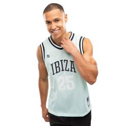 Męska koszulka koszykarska Lifestyle Siroko IBZ Pedrera Water Green. Zielone koszulki sportowe męskie SIROKO, m, bez wzorów, prążkowane, bez kołnierzyka, bez ramiączek, do koszykówki. Za 126.00 zł.