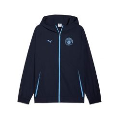 Kurtka dresowa Manchester City Woven 2025/26. Szare kurtki męskie Puma, m, bez wzorów, z dresówki, eleganckie, bez kaptura. Za 309.00 zł.