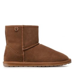 Śniegowce EMU Australia. Brązowe buty zimowe chłopięce Emu Australia, bez wzorów, bez zapięcia. Za 389.99 zł.