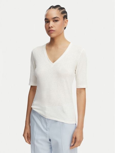 Weekend Max Mara Bluzka Opzione 2615941042 Biały Regular Fit. Białe bluzki damskie Weekend Max Mara, m, bez wzorów, bez kołnierzyka, bez ramiączek. Za 579.99 zł.