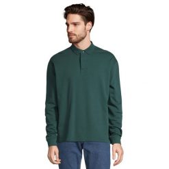 Bluza Polo Dla Dorosłych Unisex Heritage Neck. Zielone bluzy damskie SOL'S, s, bez wzorów, bez kaptura. Za 174.99 zł.