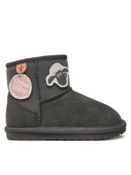 EMU Australia Śniegowce Shaun The Sheep Play K13152 Szary. Szare buty zimowe dziewczęce Emu Australia, ze skóry, bez zapięcia. Za 319.99 zł.