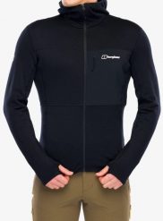 Bluza z kapturem męska Berghaus Ridge-Hiker Hoody. Czarne bluzy męskie Berghaus, m, bez wzorów, z materiału, z kapturem. Za 588.49 zł.