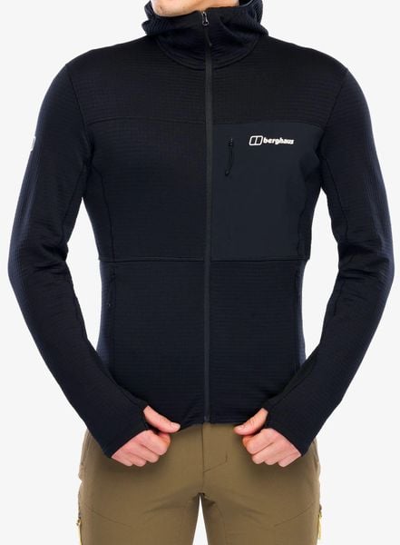 Bluza z kapturem męska Berghaus Ridge-Hiker Hoody. Czarne bluzy męskie Berghaus, m, bez wzorów, z materiału, z kapturem. Za 588.49 zł.