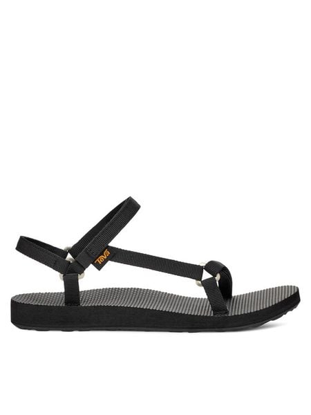 Teva Sandały Original Universal Slim 1150110 Czarny. Czarne sandały damskie Teva, bez wzorów, z materiału, bez obcasa, na płaskiej podeszwie, bez zapięcia. Za 246.99 zł.