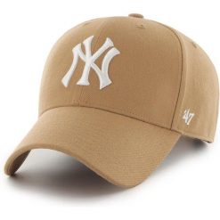 Czapka z daszkiem - New York Yankees Czapka regulowana. Brązowe czapki i kapelusze męskie 47 Brand, bez wzorów, sportowe. Za 186.50 zł.