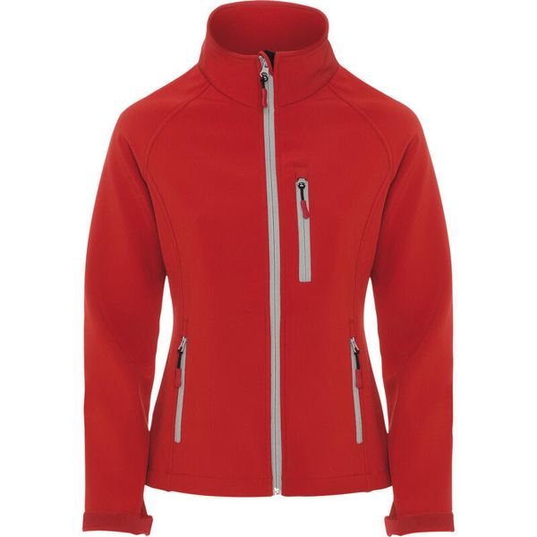 Kurtka Damska Antartida Soft Shell. Czerwone kurtki damskie ROLY, l, bez wzorów, bez kaptura, trekkingowe. Za 122.99 zł.