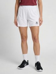 Szorty damskie Hummel Essential. Białe szorty sportowe damskie Hummel, m, bez wzorów, z poliamidu, eleganckie, na fitness i siłownię. Za 111.50 zł.