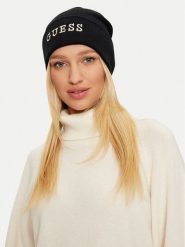 Guess Czapka AW5189 POL01 Czarny. Czarne rękawiczki damskie Guess, na zimę, z aplikacjami, z materiału. Za 149.99 zł.