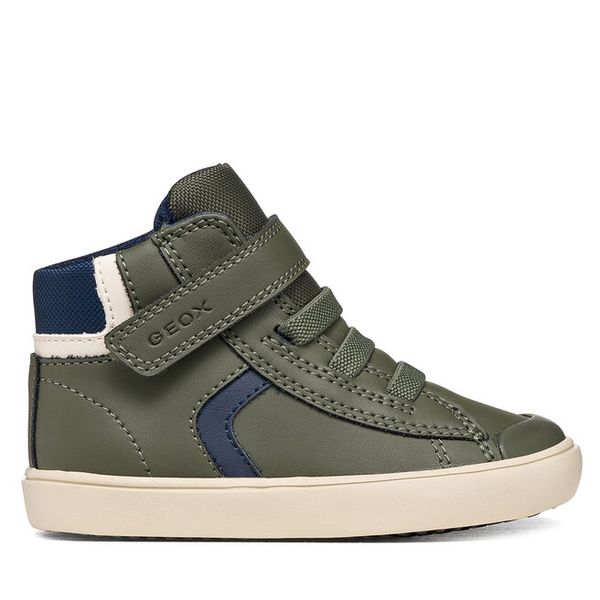 Sneakersy Geox. Zielone trampki i tenisówki chłopięce Geox, bez wzorów, bez zapięcia. Za 188.99 zł.