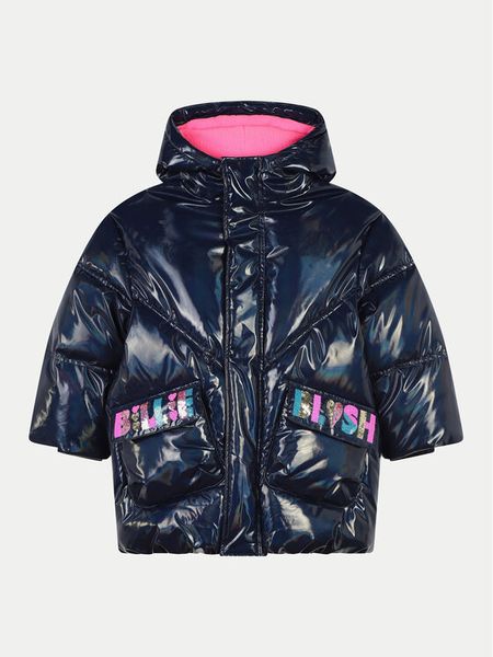 Billieblush Kurtka zimowa U20651 Granatowy Regular Fit. Niebieskie buty zimowe dziewczęce Billieblush, na zimę, bez wzorów, z syntetyku, bez kaptura. Za 329.99 zł.