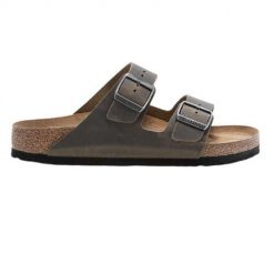 Klapki dorosłych Birkenstock Arizona Faded. Brązowe klapki damskie Birkenstock, bez wzorów, z materiału, bez obcasa. Za 762.00 zł.