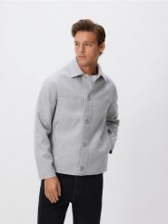 Kurtka koszulowa - jasnoszary. Szare kurtki męskie Reserved, l, bez wzorów, z tkaniny, bez kaptura. W wyprzedaży za 139.99 zł.