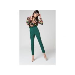 Mosali - Eleganckie Spodnie z Podwyższonym Stanem M032. Zielone spodnie materiałowe damskie Mosali. Za 129.00 zł.