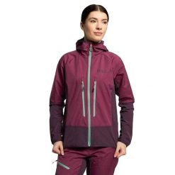 Kurtka Damska Alpspitze. Fioletowe kurtki damskie Jack Wolfskin, m, bez wzorów, z elastanu, z kapturem. Za 735.99 zł.