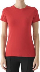 Koszulka damska 4F F2255 czerwona 4FWMM00TTSHF2255 062S M. Czerwone t-shirty damskie 4f, m, bez wzorów, bez kołnierzyka. Za 60.47 zł.