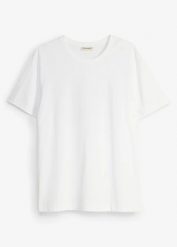 T-shirt z czystej bawełny organicznej. Białe t-shirty męskie bonprix, m, bez wzorów, z bawełny, bez kołnierzyka. Za 27.99 zł.