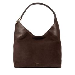 Torebka Furla. Brązowe torebki do ręki damskie Furla, bez wzorów, klasyczne, bez dodatków. Za 2,019.00 zł.