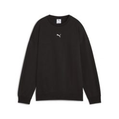 Damska bluza oversize z okrągłym dekoltem Essentials PUMA. Czarne bluzy damskie Puma, l, bez wzorów, z bawełny, bez kaptura. Za 193.99 zł.