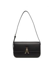 Patrizia Pepe Torebka 8B0238/L061 Czarny. Czarne listonoszki damskie Patrizia Pepe, bez wzorów, ze skóry, bez dodatków. Za 839.99 zł.