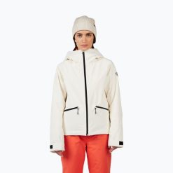 Kurtka narciarska damska Rossignol Rochrun Insulated. Białe kurtki snowboardowe damskie Rossignol, bez wzorów, bez kaptura, narciarskie. Za 1,099.00 zł.
