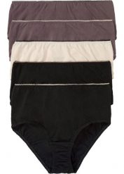 Figi maxi (5 par). Czarne figi damskie bonprix, bez wzorów. Za 84.99 zł.