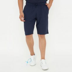 Szorty fitness męskie 9 niebieskie. Niebieskie krótkie spodenki sportowe męskie Legea, m, bez wzorów, z bawełny, na fitness i siłownię. Za 72.00 zł.